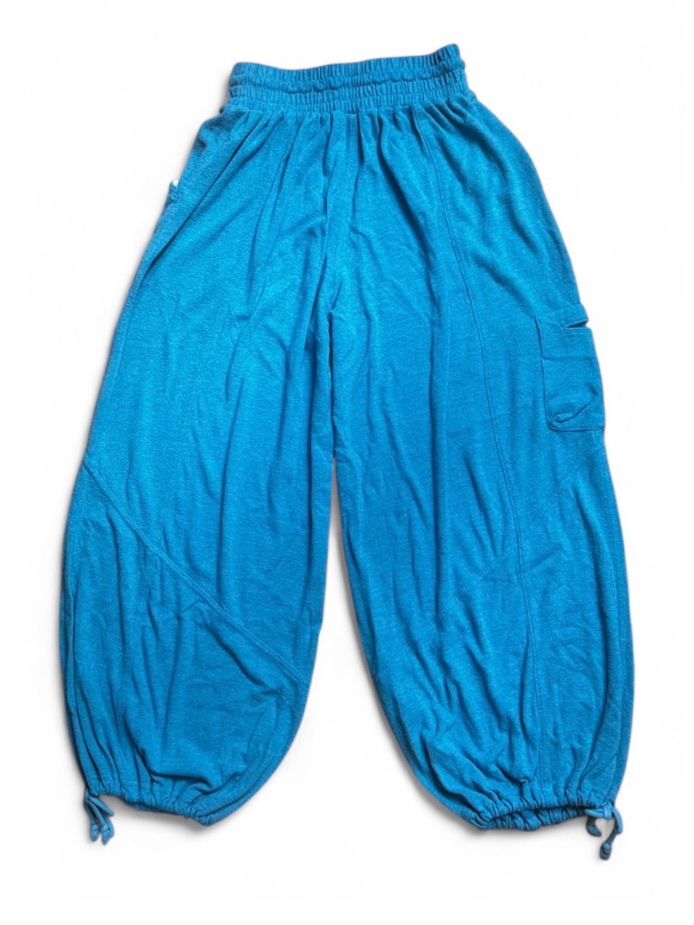 UO Out from Under Bright Blue Drawstring Waist Baggy Harem Pants